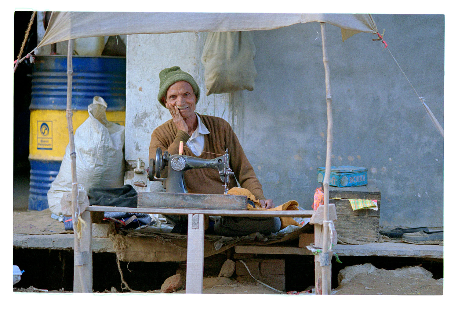 Portrait of seamster on Punjab street