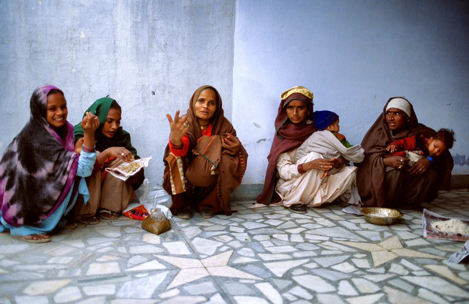 Beggars eating in Punjab