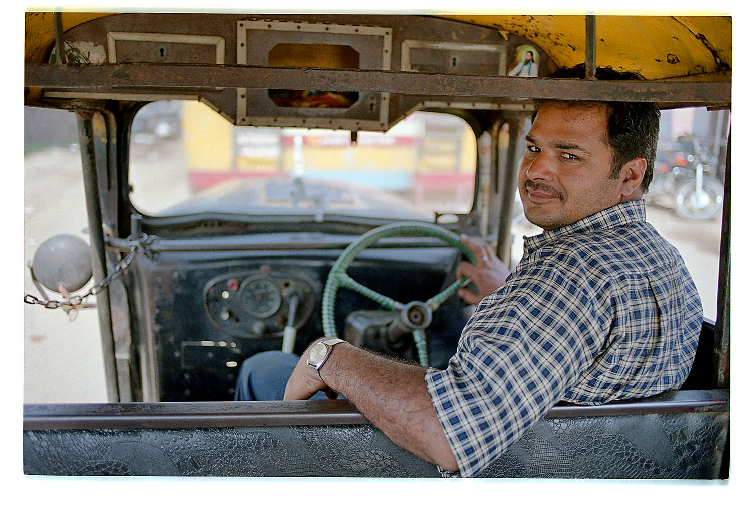 Portrait of Jinricksha-Driver in Punjab