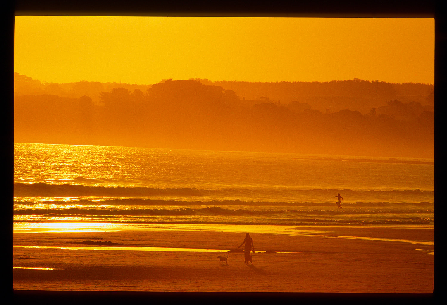 Golden water and sand sunset Inverloch