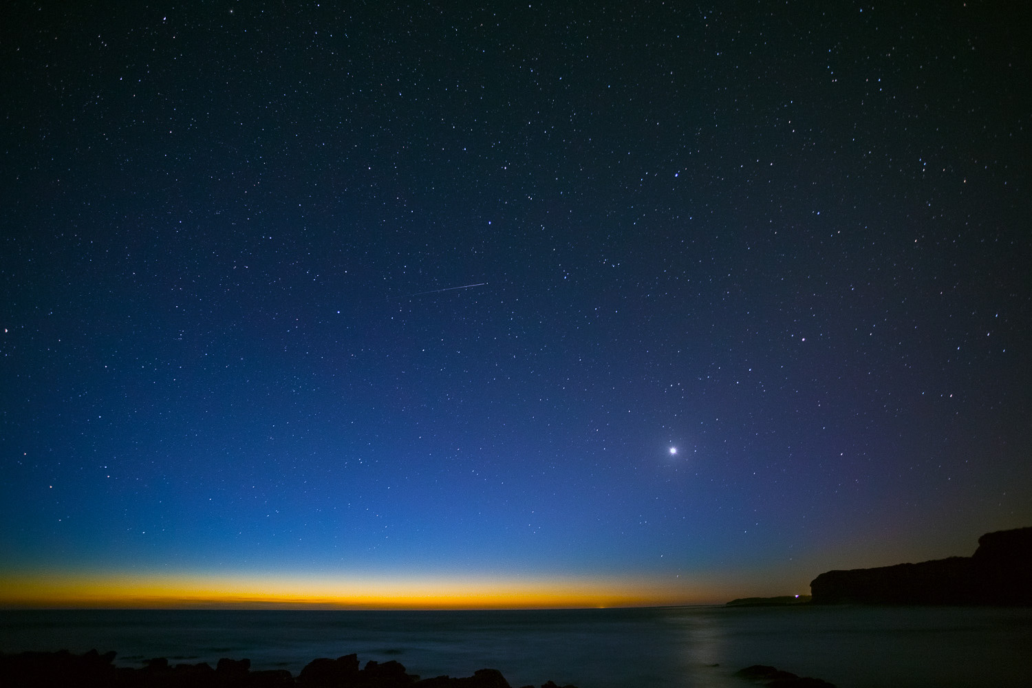 Venus night sky The Oaks beach Inverloch