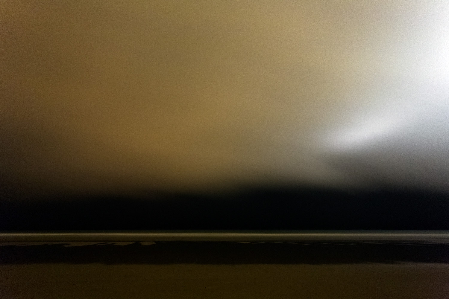 Dark night sky surf beach Inverloch