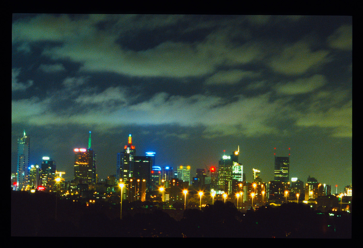 Melbourne city at night Kew