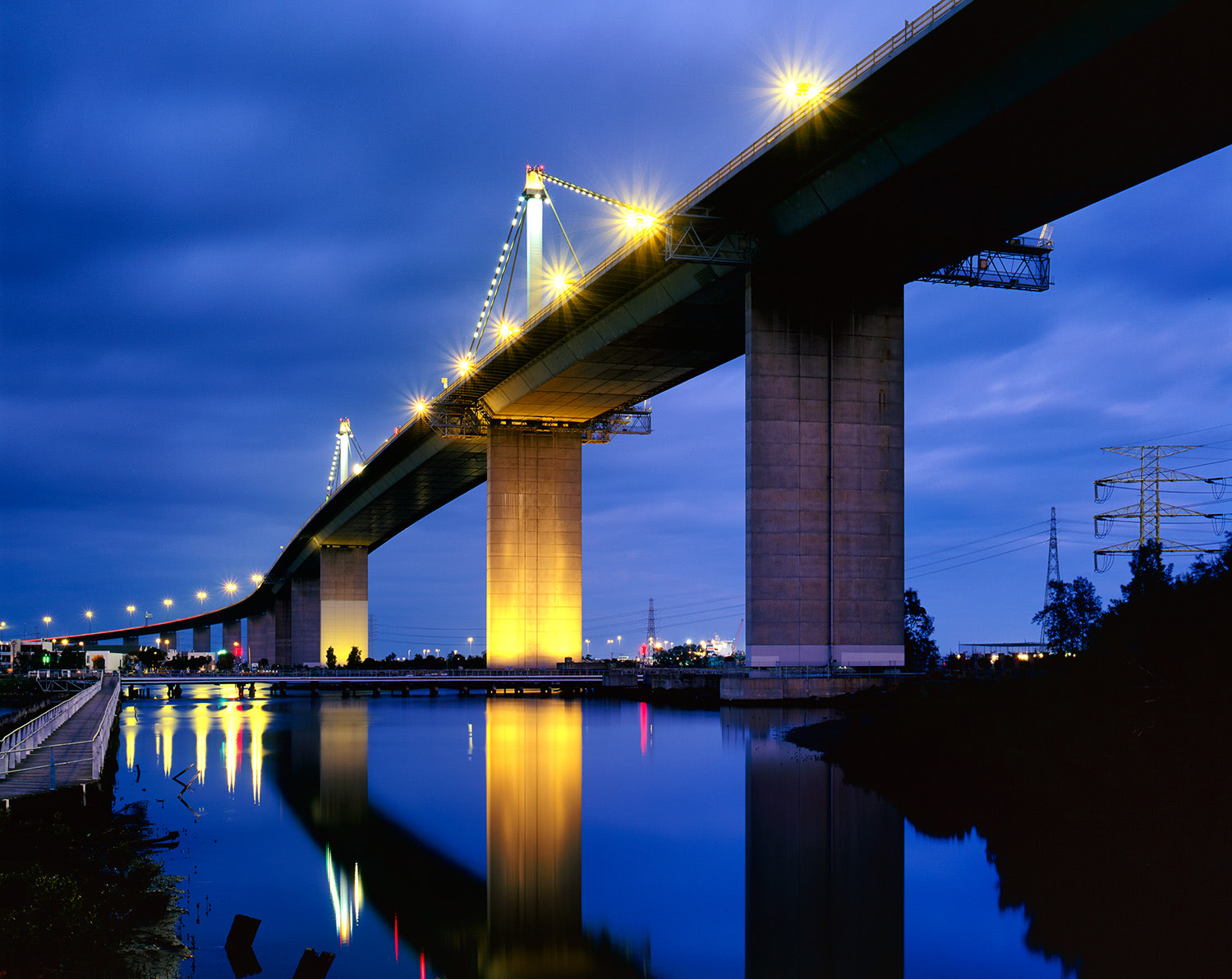 Westgate Bridge sunset Melbourne